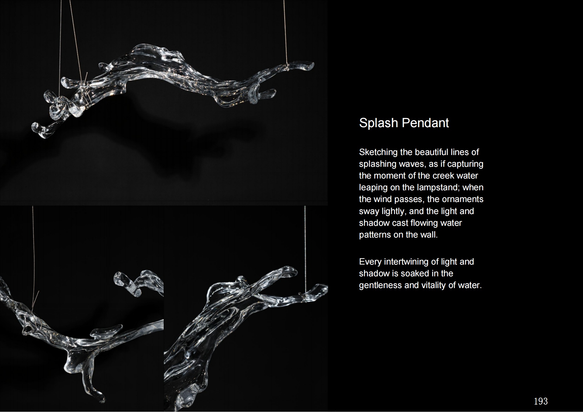 Water Splash Pendant Light C